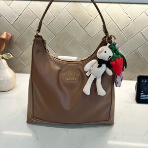 Steve Madden Tan Shoulder Bag with Charm